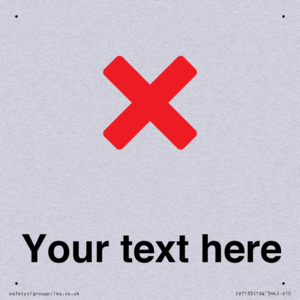 Custom plain background, red cross sign